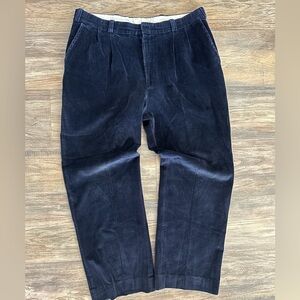 Vintage Navy Corduroy Dress Pants Relaxed Fit 36x30